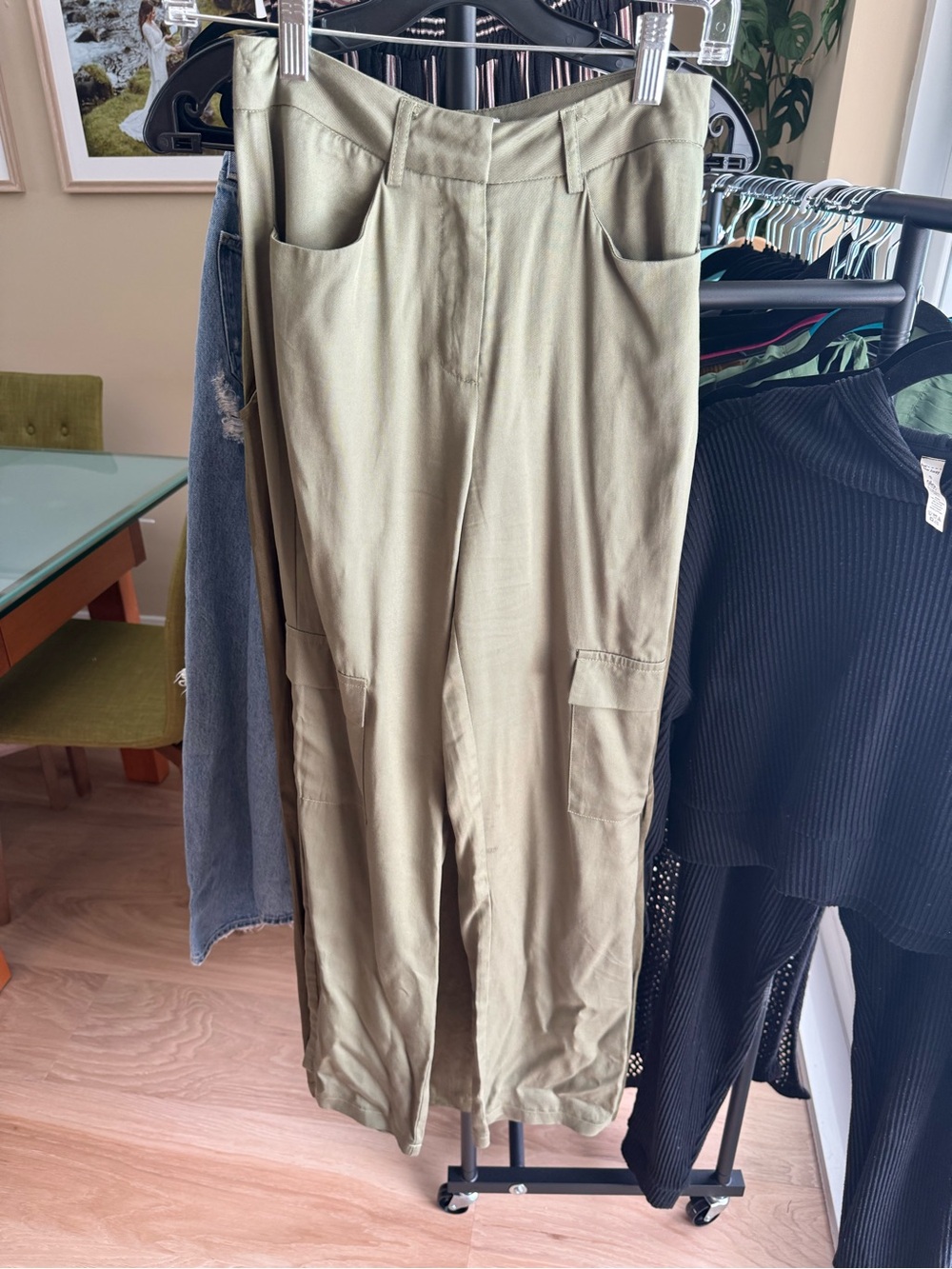 Superdown XS Olive Green Cargo Trouser Pants
